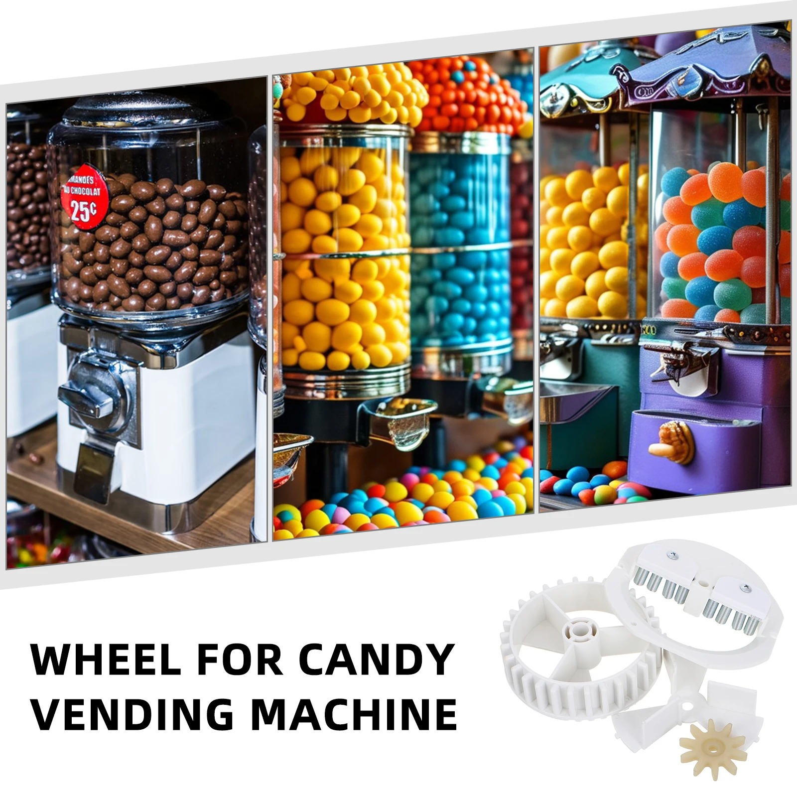 

Candy Machine Gears Plastic Replacement Dispenser Wheel Vending Machine Parts Adjustable Gumball Mechanism