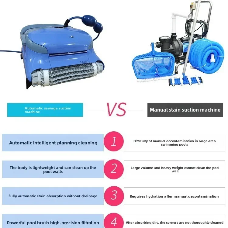 ملحقات ماكينة شفط مياه الصرف الصحي مكنسة كهربائية أوتوماتيكية للتنظيف تحت الماء #3