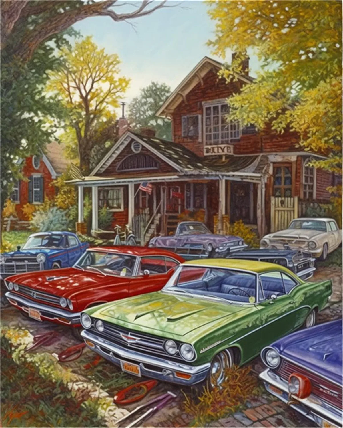 

Калифорнийское автошоу — головоломки 50, 100, 200, 300, 500, 1000 деталей для взрослых