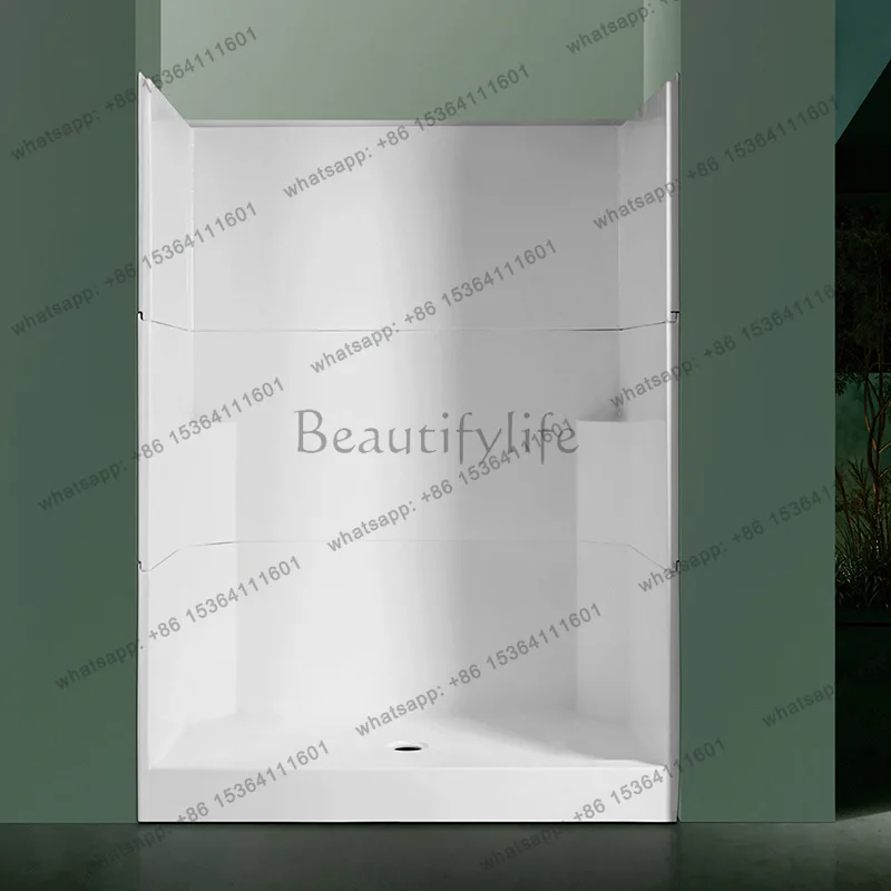 

Foreign trade one-line shower room, acrylic wall panel, hotel famous bathroom, dry and wet separation, bathroom glass partition
