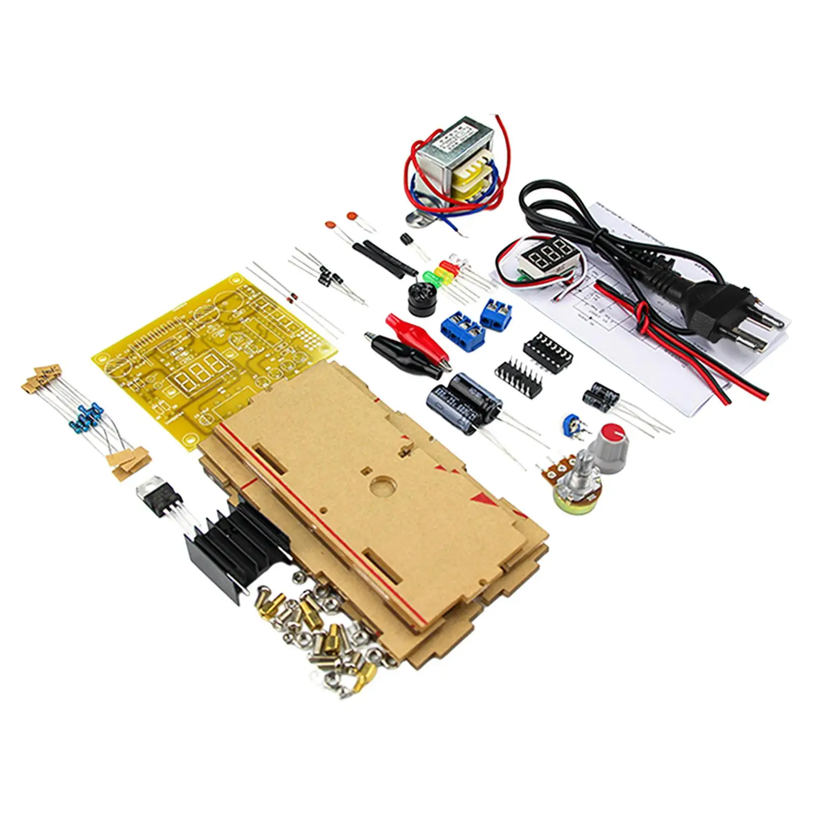 LM317 Adjustable Voltage Regulator Kit Compact Sturdy Lightweight for Adults