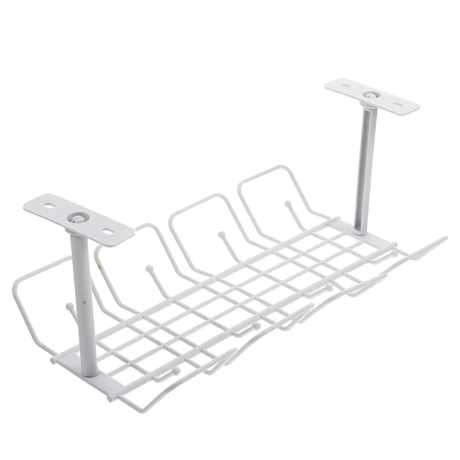 

Wire Storage Rack Cable Basket under Desk Organiser Strong Structure Office Supplies Holder Pen Cable Phone Stylish Color Design