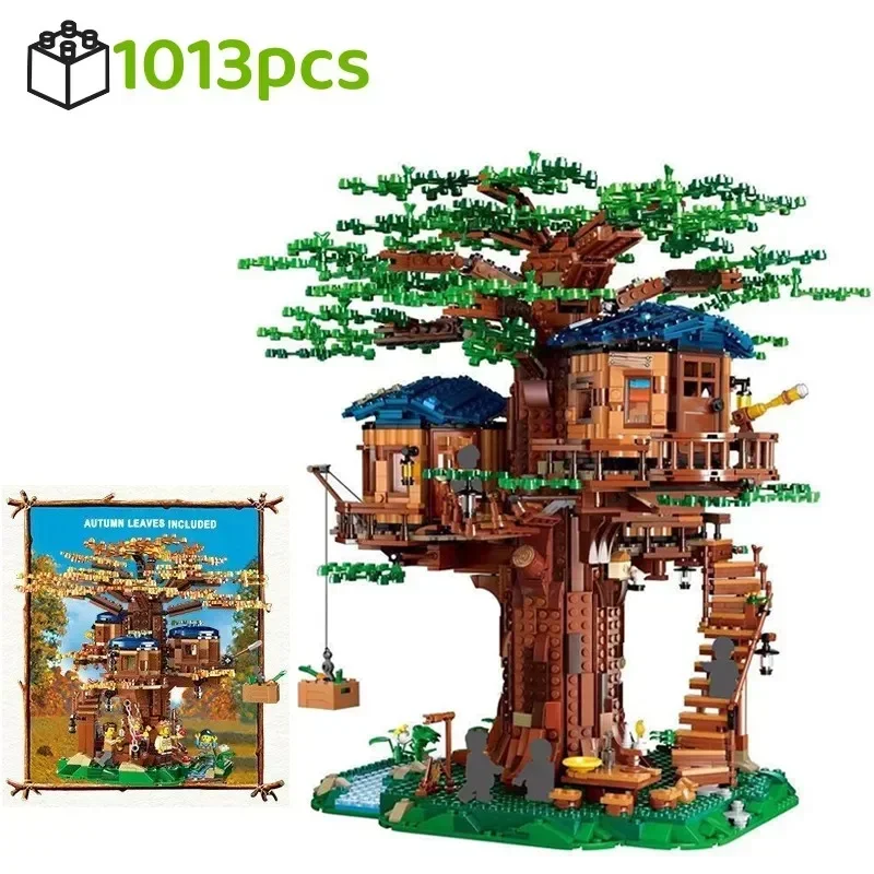 Four Seasons Tree House Scene Jungle Building Block IDEAS Series MOC 21318 Building Model Bricks Assembly Toy Kids Birthday Gift