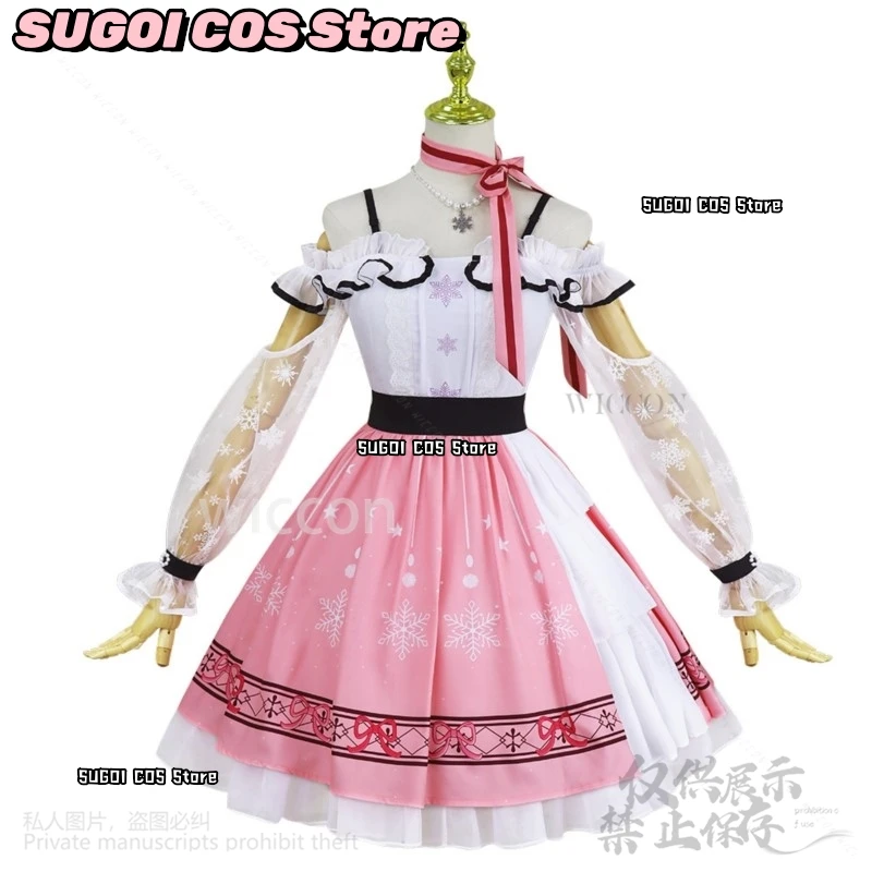 Anime Game Infinity Nikki Cosplay Pink Cute Costume Dress Lolita Uniform Wigs For Girls Woman Halloween Christmas Customized