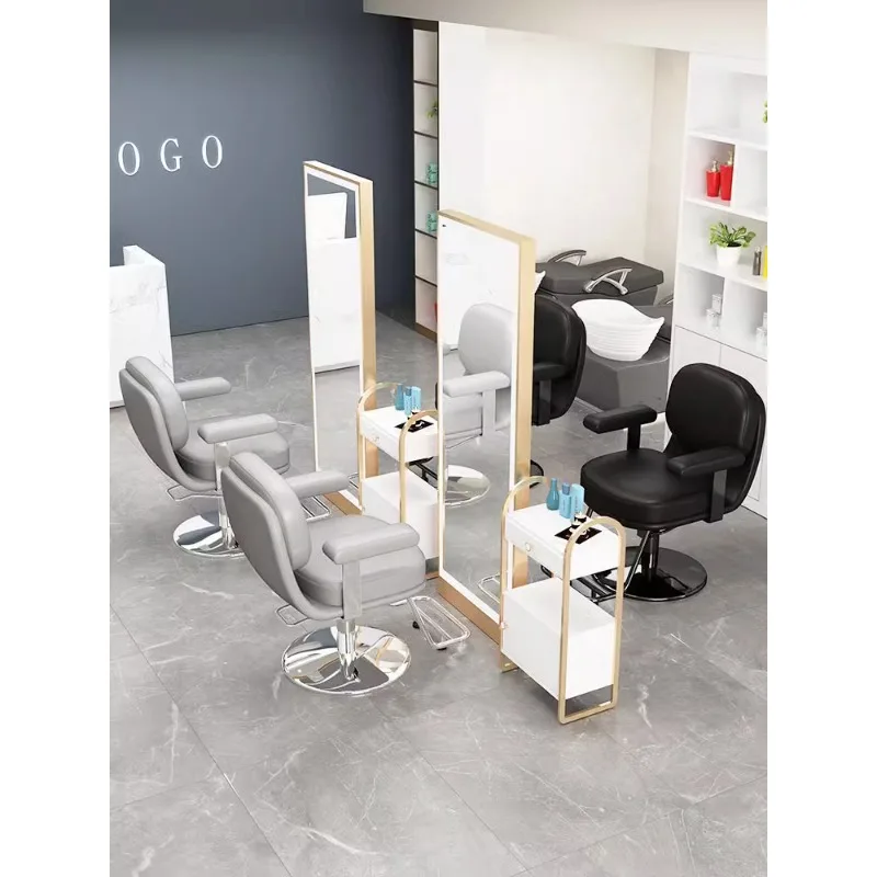 Barber shop chair Hair salon special hair shop  can be reclined  cutting chair stool trendy upper seat