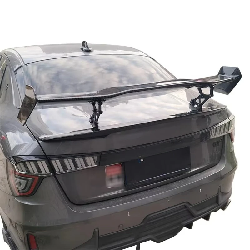 

Universal Carbon Black Tail Wing Assembly GT Style Rear Spoiler Sedan Auto Modified Trunk Kit Bumper Trim 18