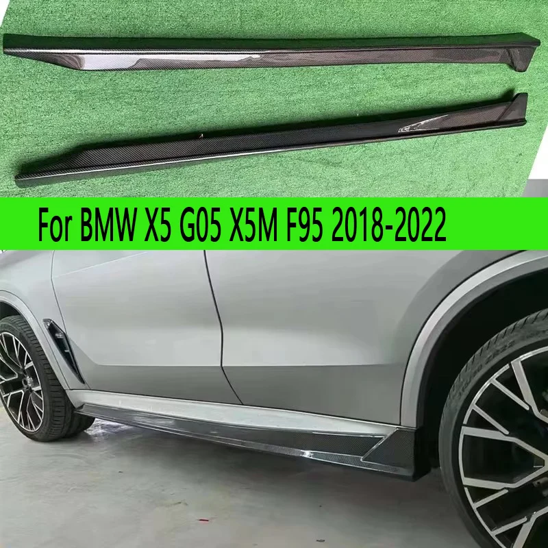 

For BMW X5 G05 X5M F95 2018-2022 Carbon Fiber Side Skirts Side bumper Splitters Side skirt Cupwings Apron Side panel body kit