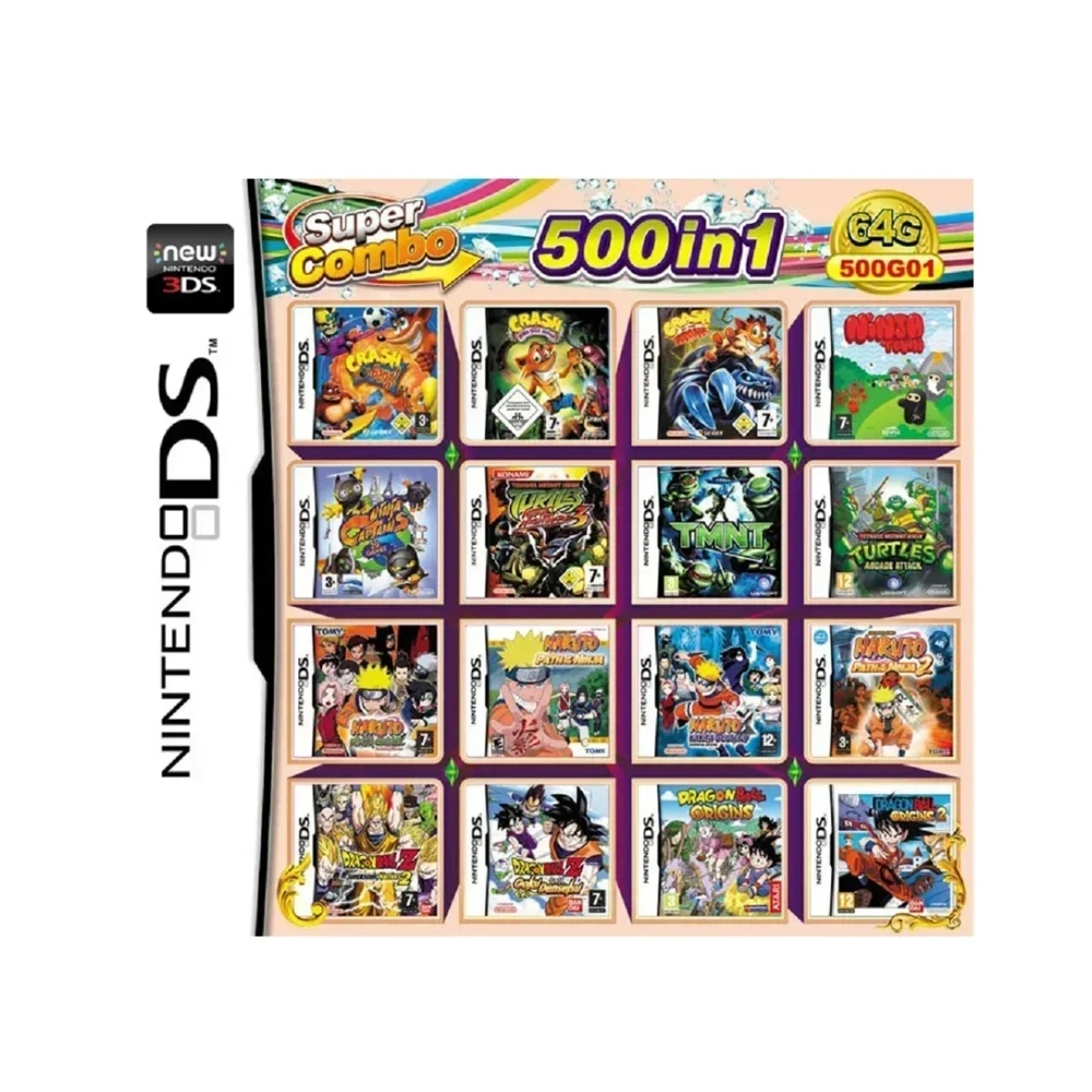 All in 1 DS Game Cartridge 4300/520/500/486/482 in 1 Super Combo DS Game Card English Version for DS Lite DSi 2DS 3DS New 3DS