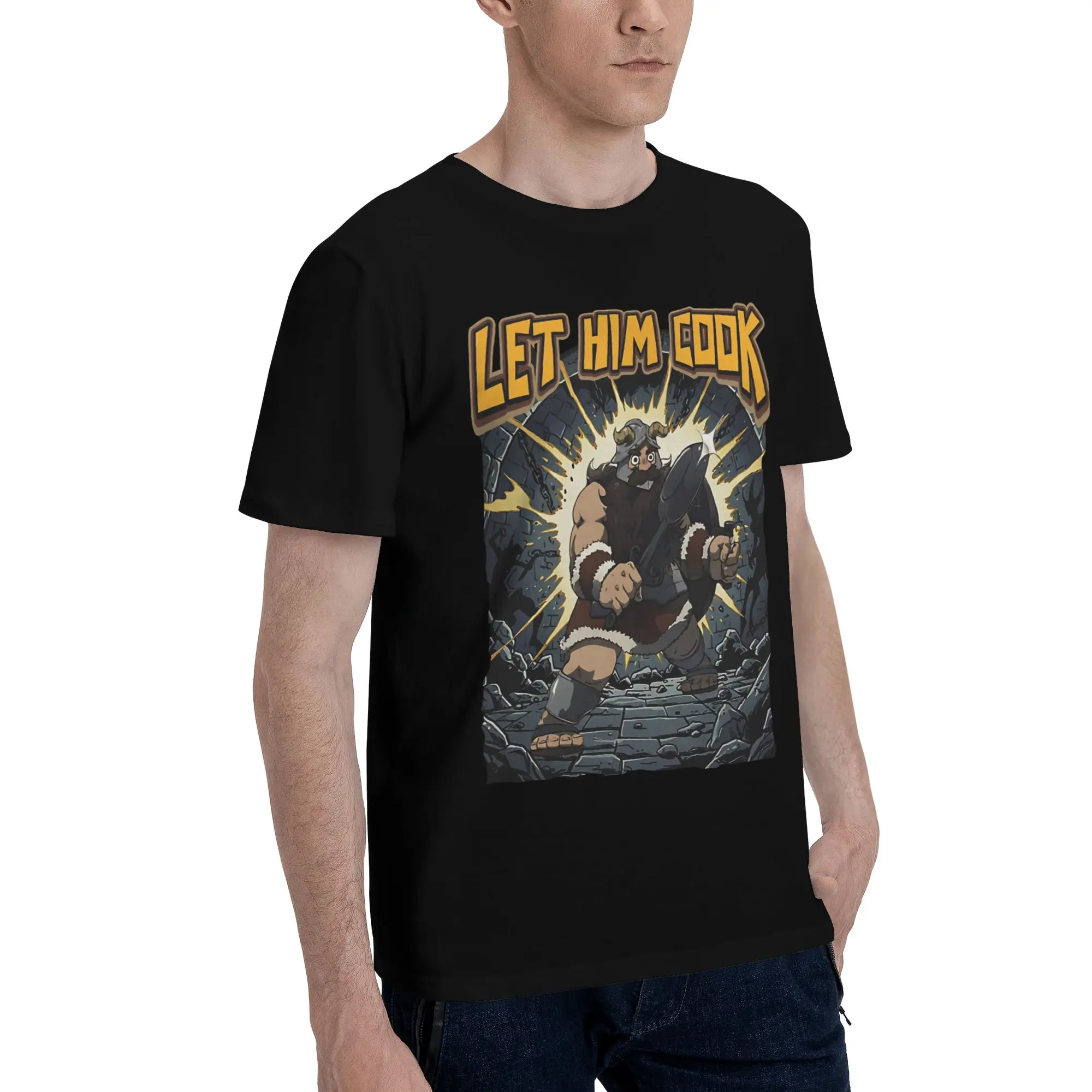 Senshi Comic Book Design  Funny 100% Cotton T-Shirt Delicious in Dungeon Tees Tops For Men