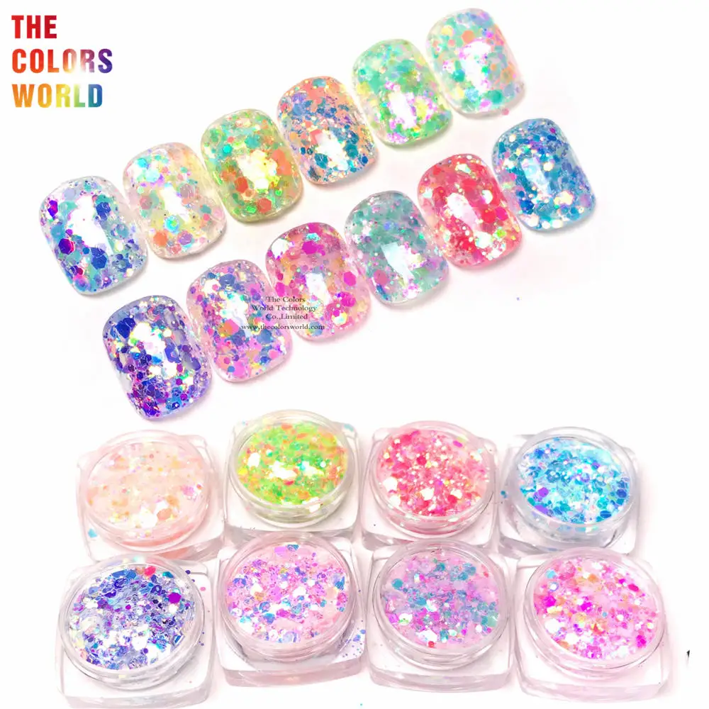 TCT-523 Chunky Nagels Glitter Nail Art Decoratie Uñas Маникюр 네일 Nägel Funkeln Accessoires Spades Forma De Brillo Glitter Vorm