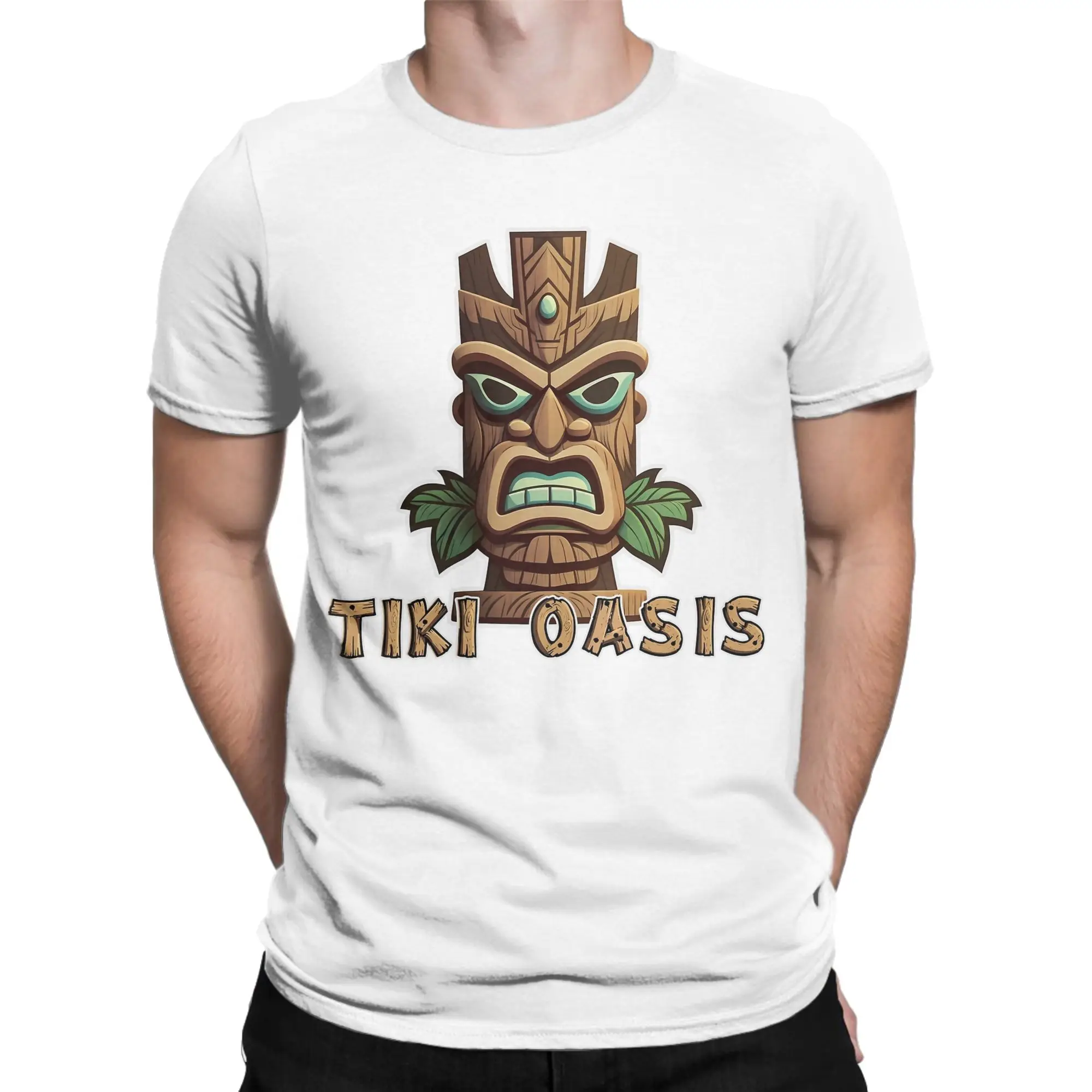 Tiki Oasis Hula Tshirts Unisex Cotton Tops Streetwear  O-neck Short Sleeve