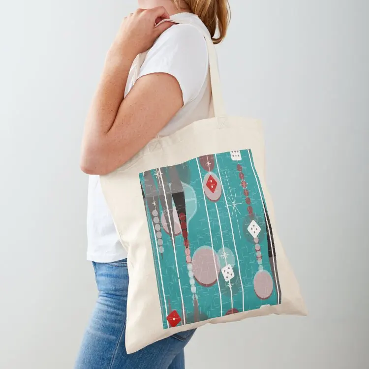 

Backgammon Bling -- Retro Game Night -- Mid-century Modern Tote Bag custom canvas bag Lady bags shopping cart bags