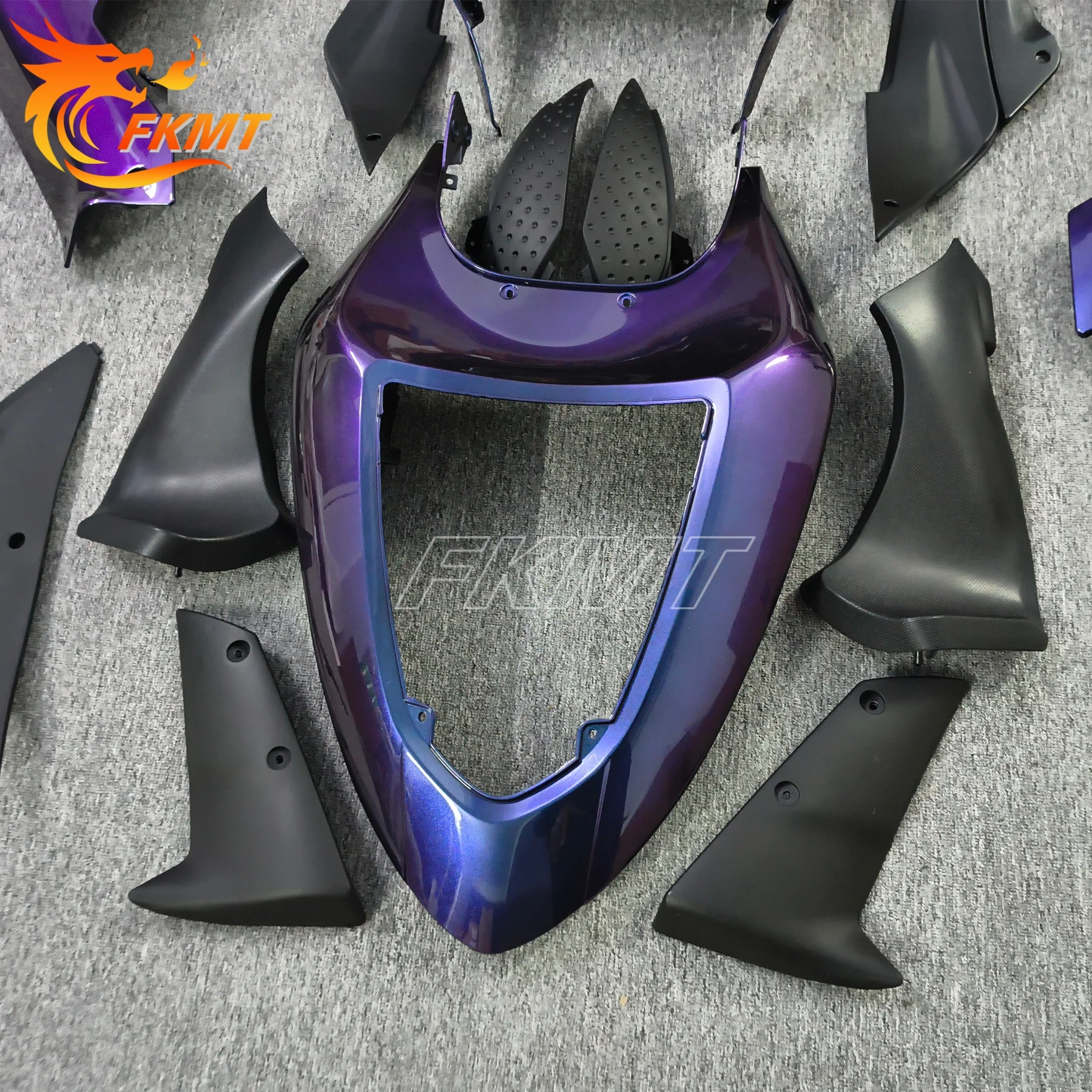 

ABS Customizble Motorcycle Fairings Kit for Kawasaki Ninja ZX6R 636 2005 2006 ZX-6R 05 06 ABS Plastic White Black Bodywork Set