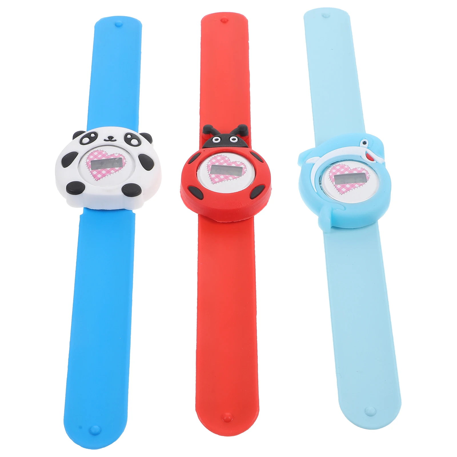 

3 Pcs Cute Silicone Electronic Watch Watches for Kids Digital Number Silica Gel