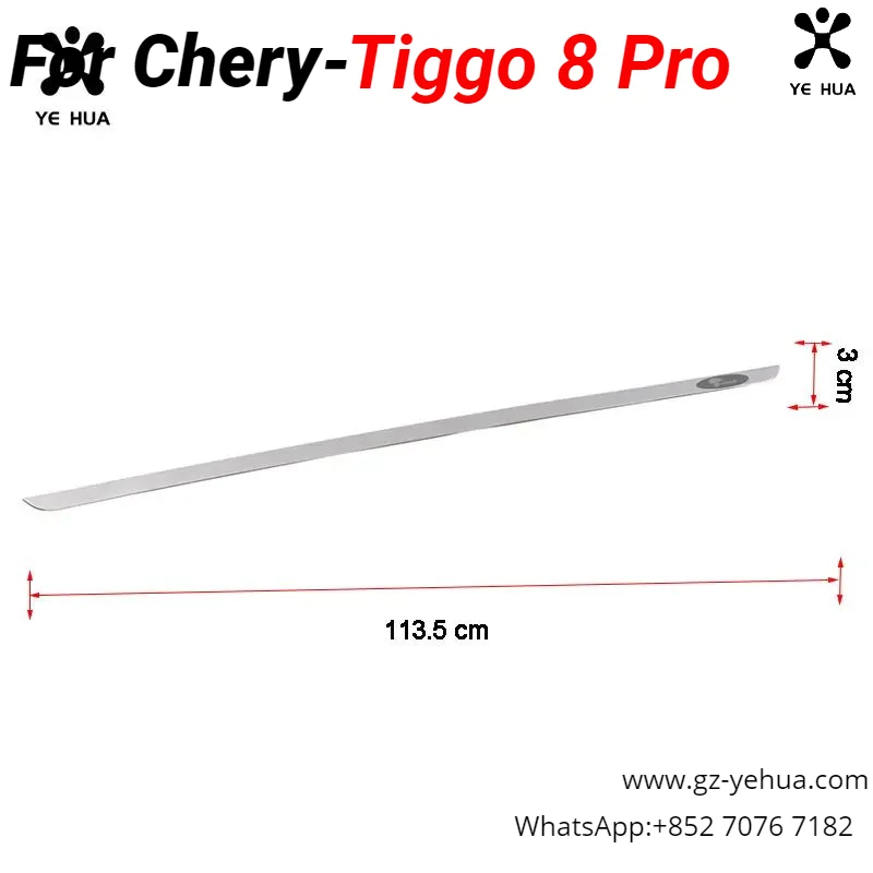 For Chery Tiggo 8 Pro 2021 2022 2023 Tailgate Decorative Strip Stainless Steel Exterior Parts Car Accessories Chromium Styling