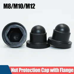 5PCS M8 M10 M12 Black Hexagon Nut Bolt Protective Cap Plastic Decorative Protection Nut Caps Sleeve Screw Cap