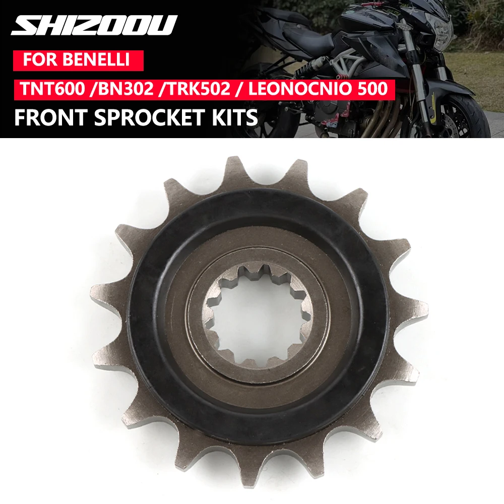 Motorrad-Kleinritzel mit 15 Zähnen für Benelli TRK 502 502C 502X BJ300 TNT300 BN302 BJ500 BJ600 TNT600