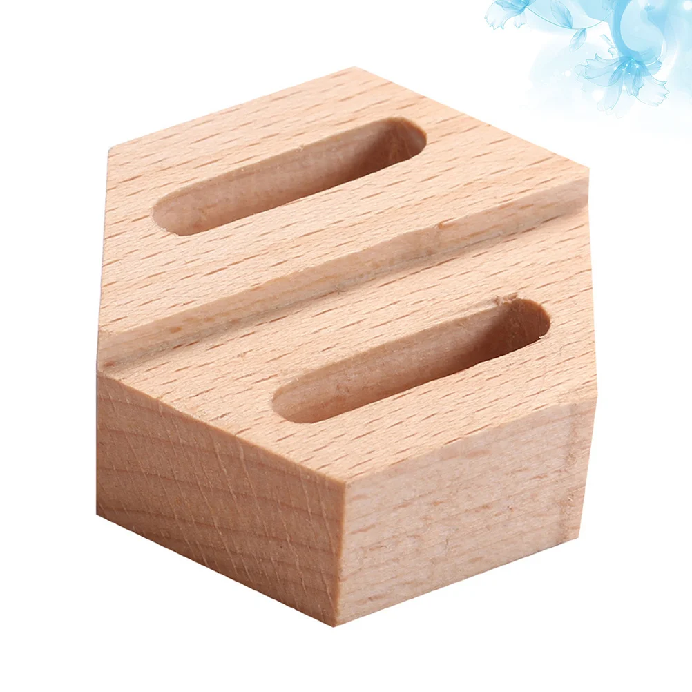 

1Pcs Ring Display Holder Premium Wood Geometric Shape Design Photo Prop Anti-Slip Bottom Jewelry Showcase Rack Durable