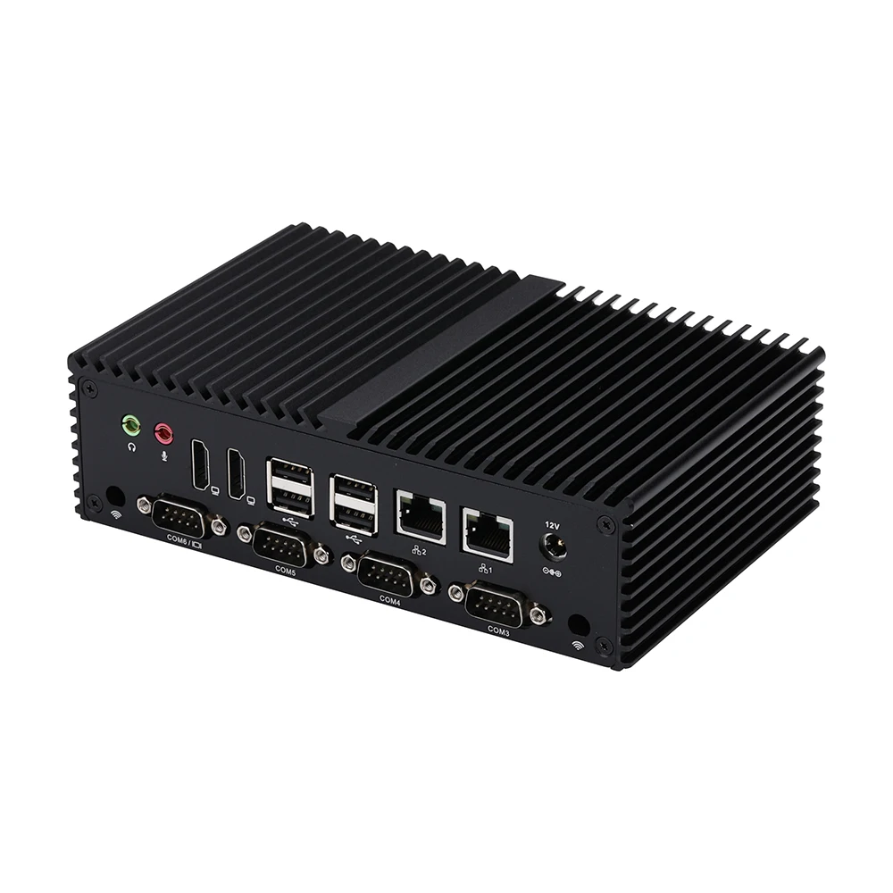 Qotom Mini PC N100 Quad Core Up to 3.4 GHz Dual Realtek 2.5G LAN Industrial PC X86 DDR5 RAM NVME SSD