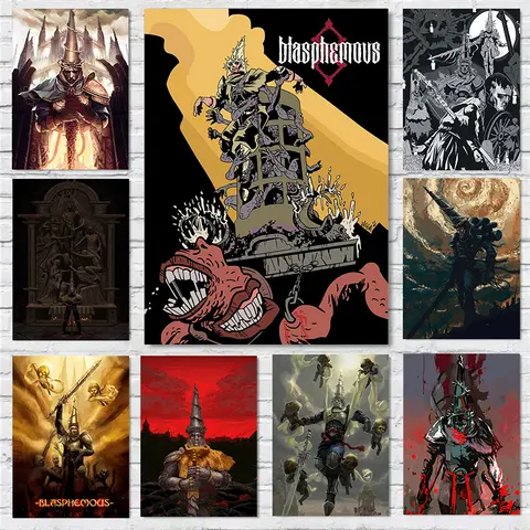 Game Blasphemous Poster Classic Soul Games Prints Canvas Painting Blasphemous Wall Art Pictures Home Game Room Modern Decoration