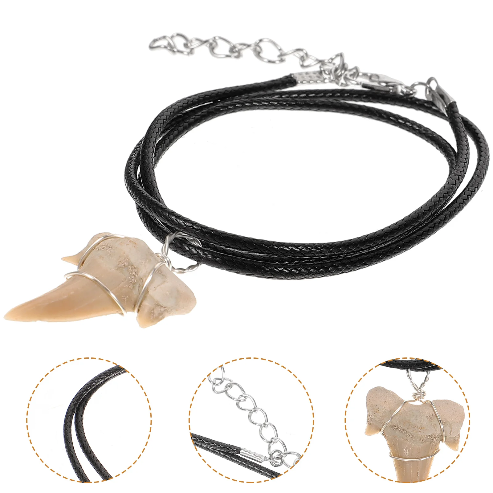 Decor Sharks Tooth Necklace for Women Female Fashion Necklaces Girls Fossil Chain Teeth Pendant Miss