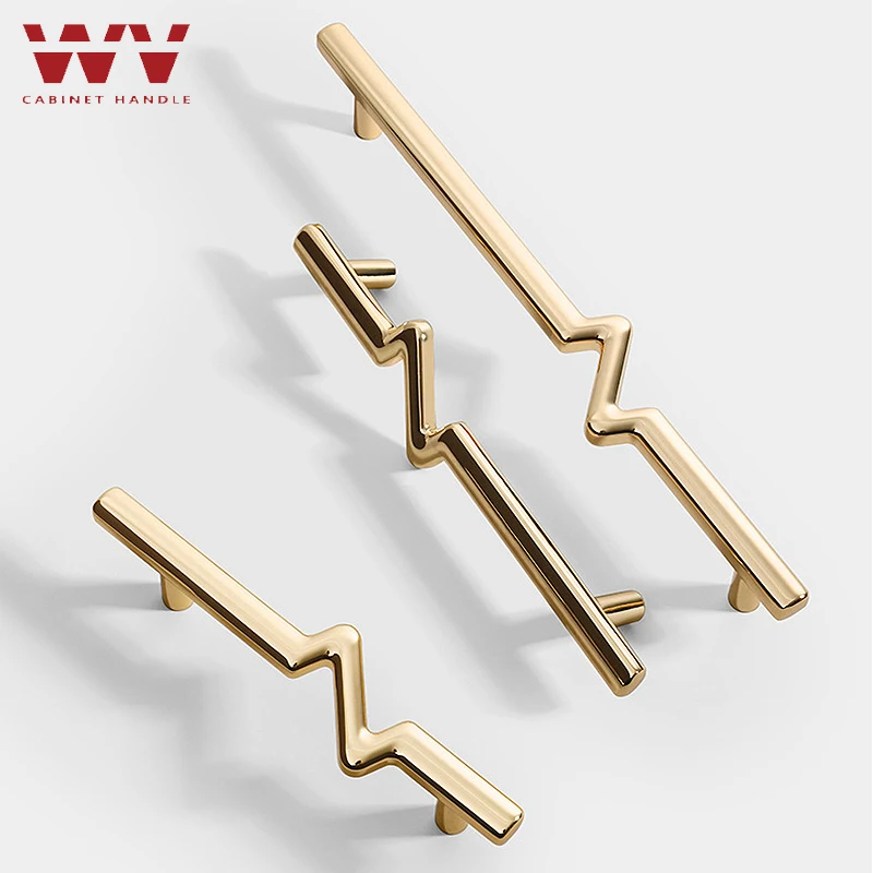 WV oro moderno maniglie per porte nero armadio da cucina maniglia di stoccaggio comò cassetto armadio manopole articolo armadio mobili Hardware armadio da cucina stoccaggio