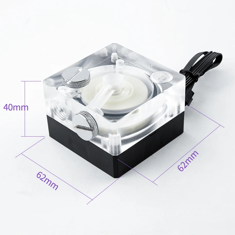 Bomba de refrigeración por agua Syscooling P67A DC 12V 450L/H PWM compatible con bomba de refrigeración líquida de PC marcada CE con LED