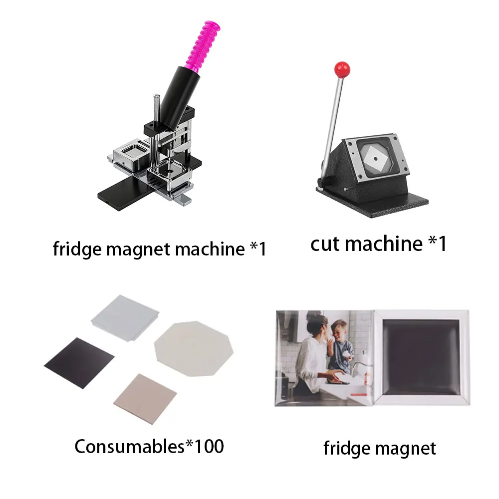 50*50mm Square Kit Photo Magnet Maker Permanent Making Machine Fridge Magnet Machine for Fridge