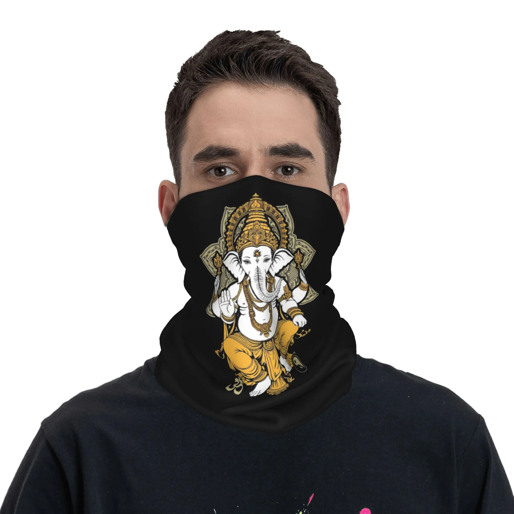 

Yoga Elephant God Ganesh Ganesha Om Yin Yang Mandala Bandana Neck Gaiter Printed Mask Scarf Face Mask Cycling Unisex Windproof