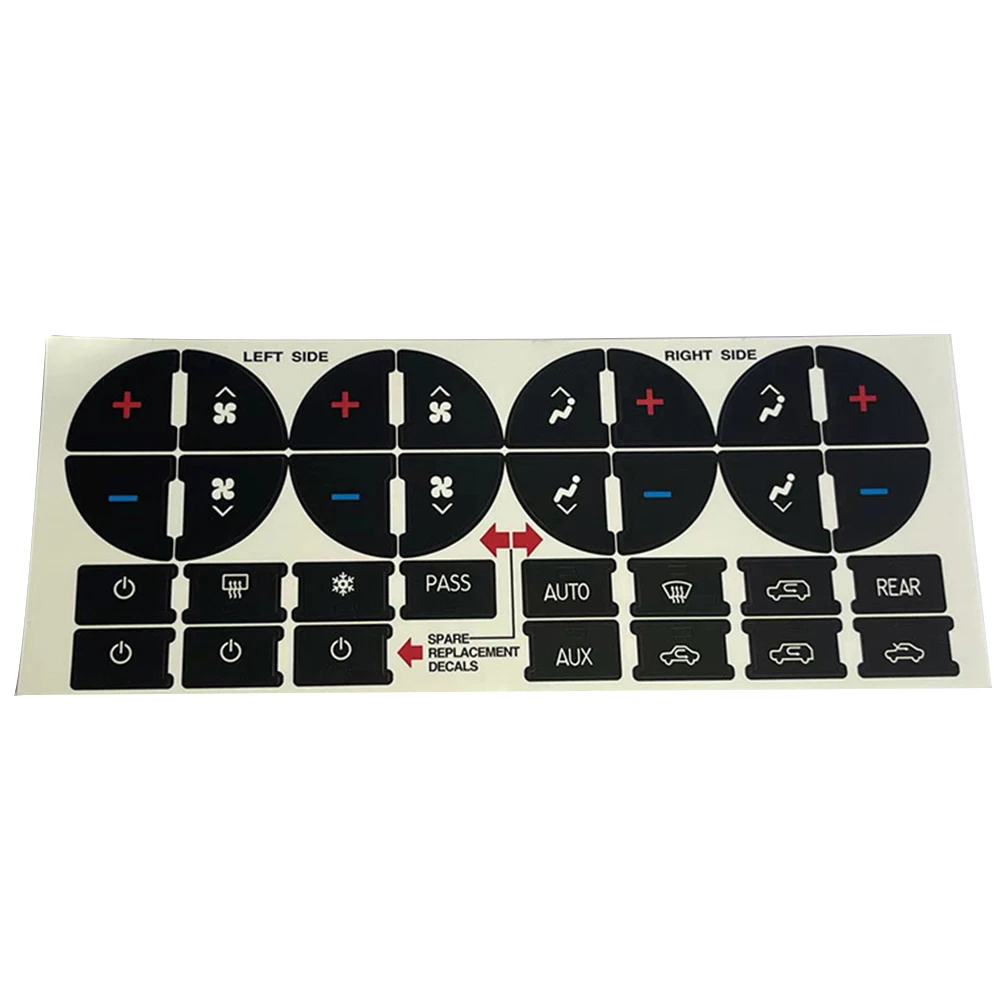 Car Button Repair Sticker AC Control CD Radio Audio Button Repair Sticker Trim Reliable Repair Solution Long lasting Performance