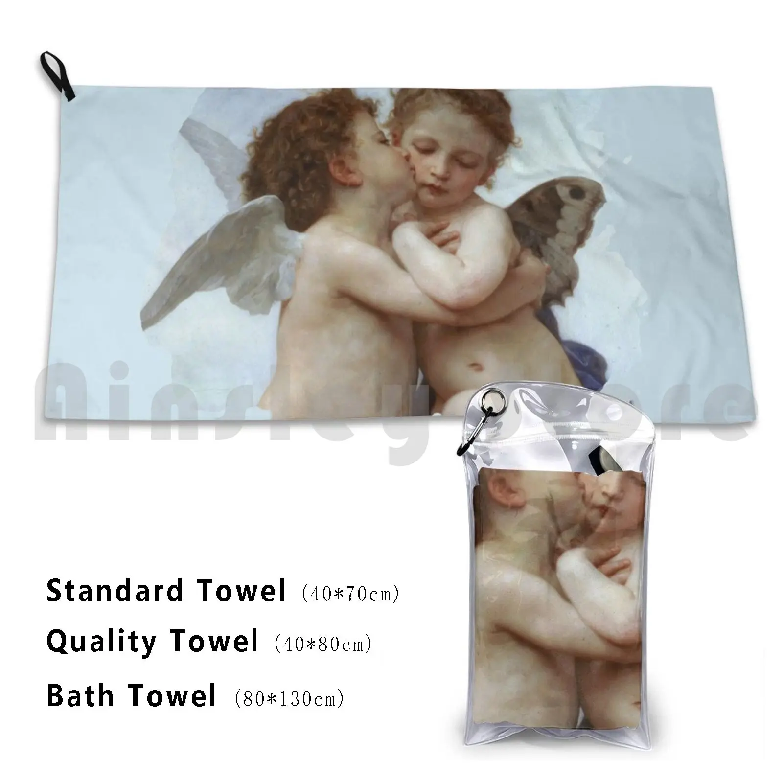 

Cupid And Psyche Children Particular Bath Towel Beach Cushion Amour Et Psyche William Adolphe Bouguereau