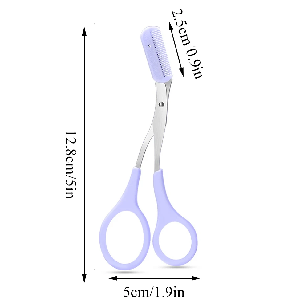 Eyebrow Trimmer Scissor Beauty Products for Women Eyebrow Scissors with Comb Stainless Steel Makeup Tools Beauty Scissors