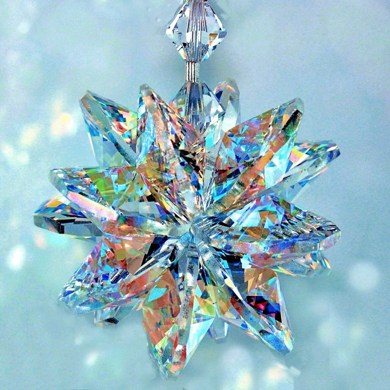 2024 Hot Selling Crystal Snowflake Pendant Fantasy Crystal Decoration Goddess Style Car Pendant Snowflake Pendant