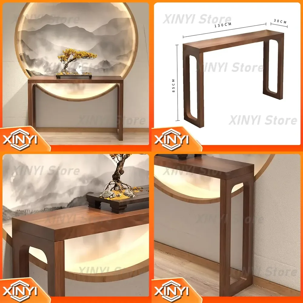 Chinese Style Rustic Console Table for Living Room Retro Glamour Minimalist Slim Provincial Meuble Salon Furniture for Small