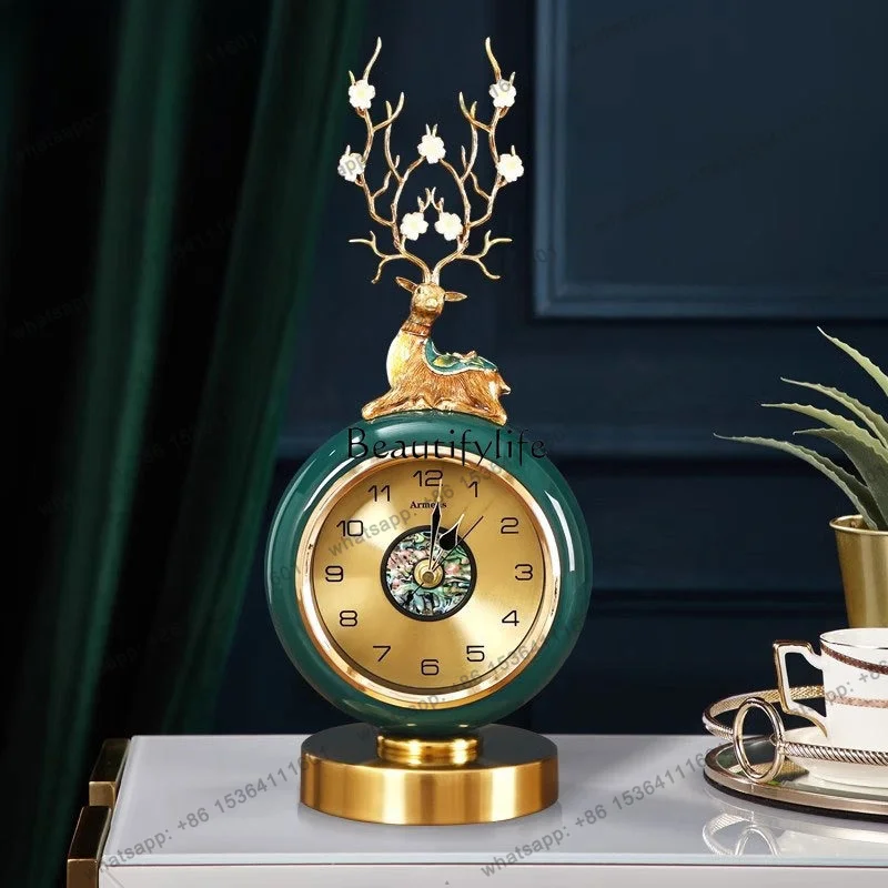 Best Sellers Fulu Lucky Light Luxury Desktop Clock Desktop Clock Ornament