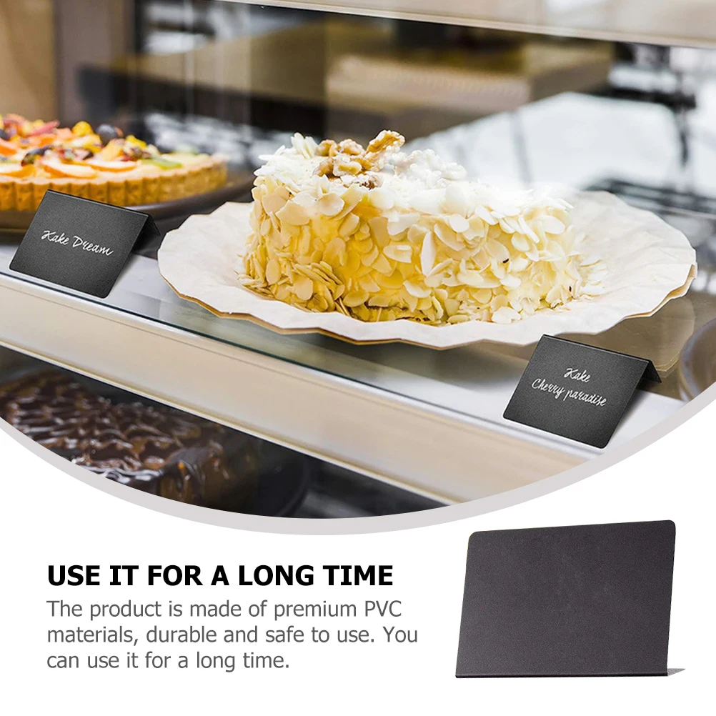 

10pcs Waterproof PVC Table Cards Mini Chalkboard Signs Food Party Restaurant Display Memo Boards Price Tags