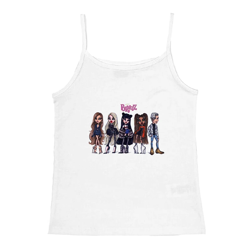 Camisole de Style Y2k avec Lettres Imprimées pour Femme, Corset Gothique Vintage, Haut Précieux, Mignon, Emo, Punk, High Street, Été