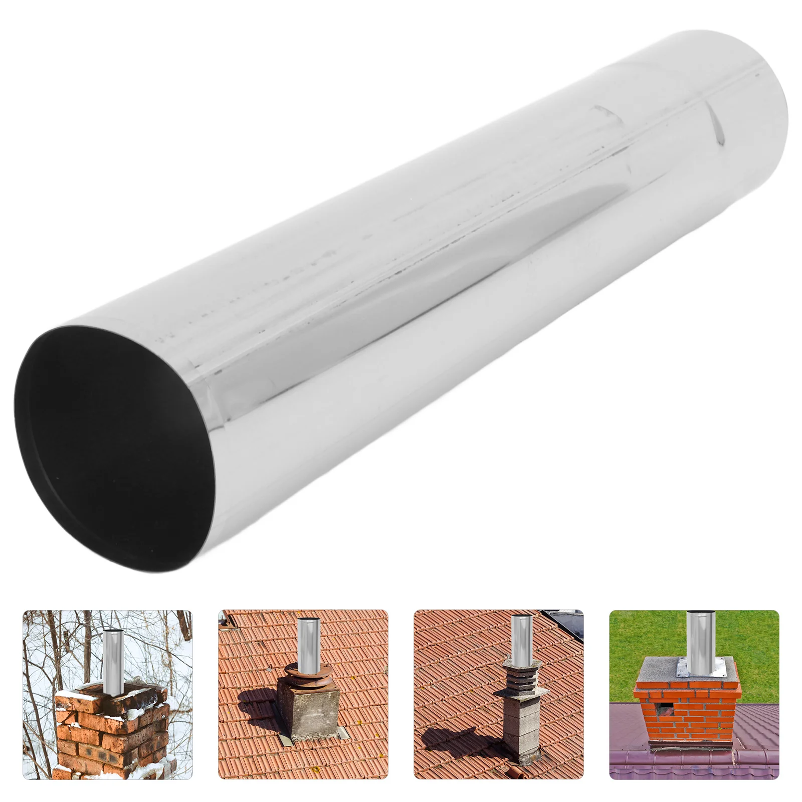 

Wood Stove Chimney Stainless Steel Outdoor Vent Pipe for Camping Hammock Tent Rv Fire Exhaust System Easy Install