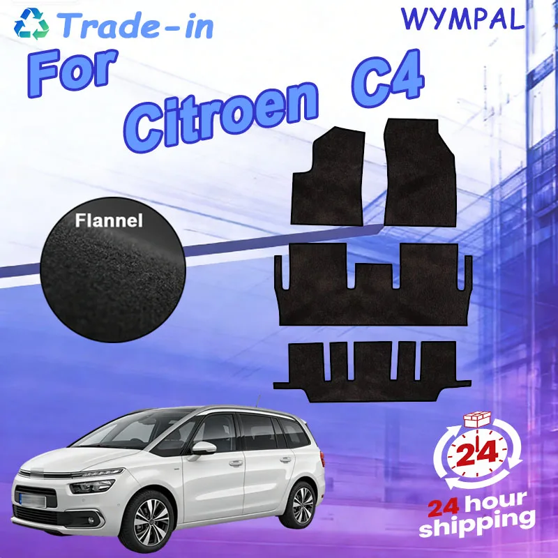 

Нейлоновые замшевые коврики для Citroen C4 Picasso Grand C4 SpaceTourer 7-местный 2014~2022, автомобильные коврики-накладки на пол, покрытия для салона, ковры, автоковрики