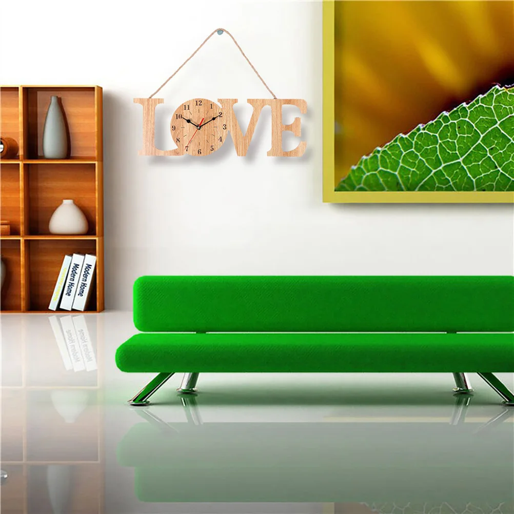 

Hemp Rope Hang Clock Rustic Wall Silent Non Ticking Non-ticking Wall-mounted Nordic