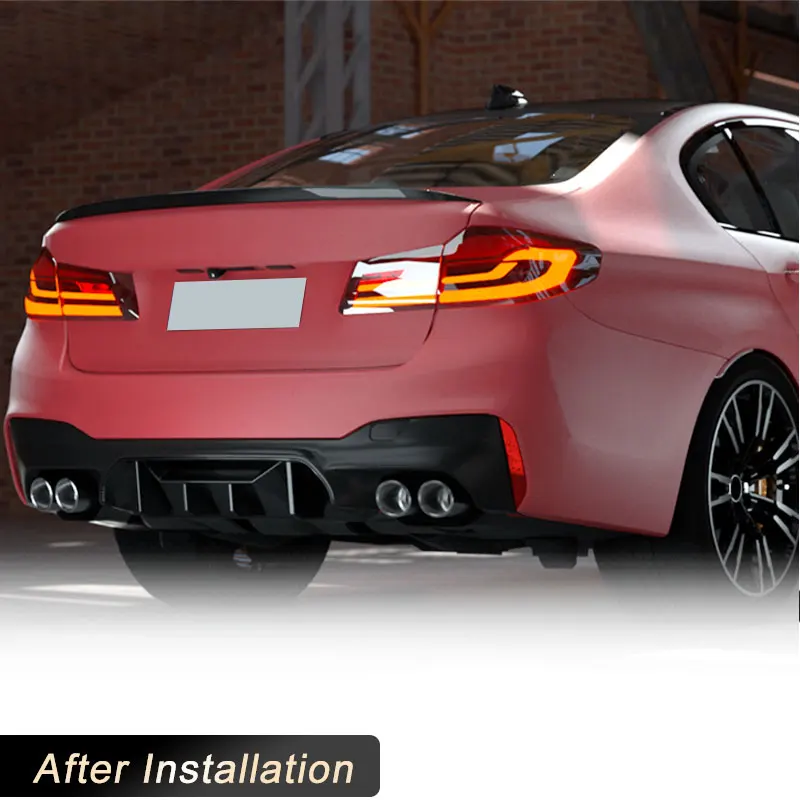 أجنحة سبويلر خلفية للسيارة من ألياف الكربون الكاملة لسيارات BMW 5 Series G30 F90 M5 Sedan 2017-2022 سبويلر خلفي للسباق شفة جناح التمهيد