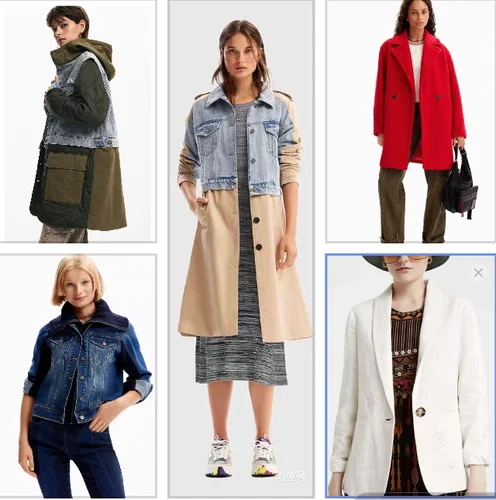 Abrigo único español original de comercio exterior, abrigo largo de otoño e invierno, nueva moda