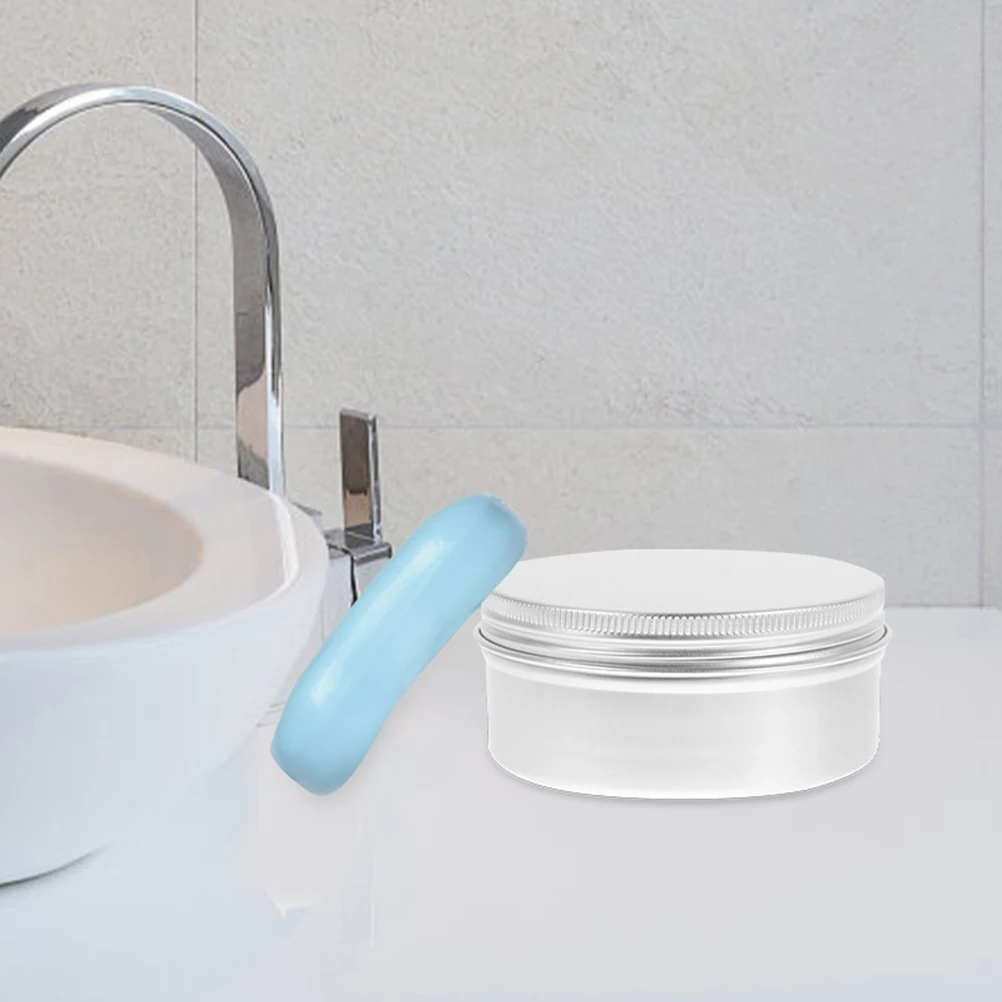 

3pcs Aluminum Small Tins For Storage Mini Metal Round Mini Aluminum Box Cans for Travel Bathroom Empty Cans Kitchen Storage