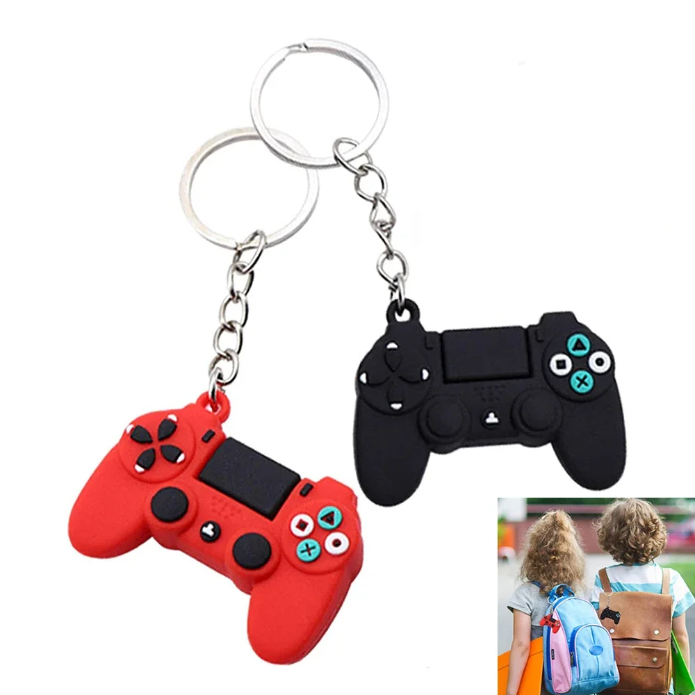 Creative Video Game Controller Keychain Individual Game Machine Keyrings Simulation Toy Model Bag Pendant Car Trinket Accessorie