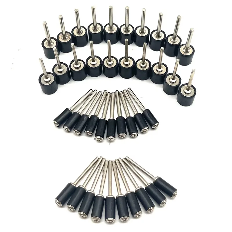 10Pcs Rubber Drum Mandrel 2.35mm & 3.175mm Shank Sanding Polishing Rod Dremel Rotary Tool Accessories