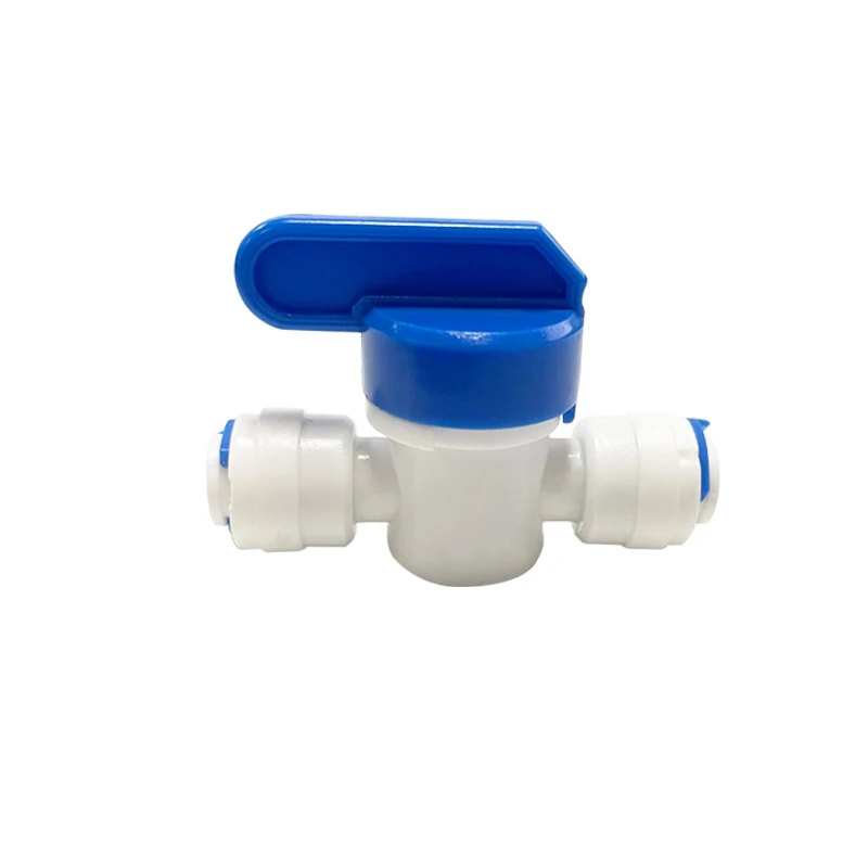 1 adet 1/4 inç (6.35MM) hızlı bağlantı düz küresel vana su kontrolü için su temizleyiciler Misting sistemi