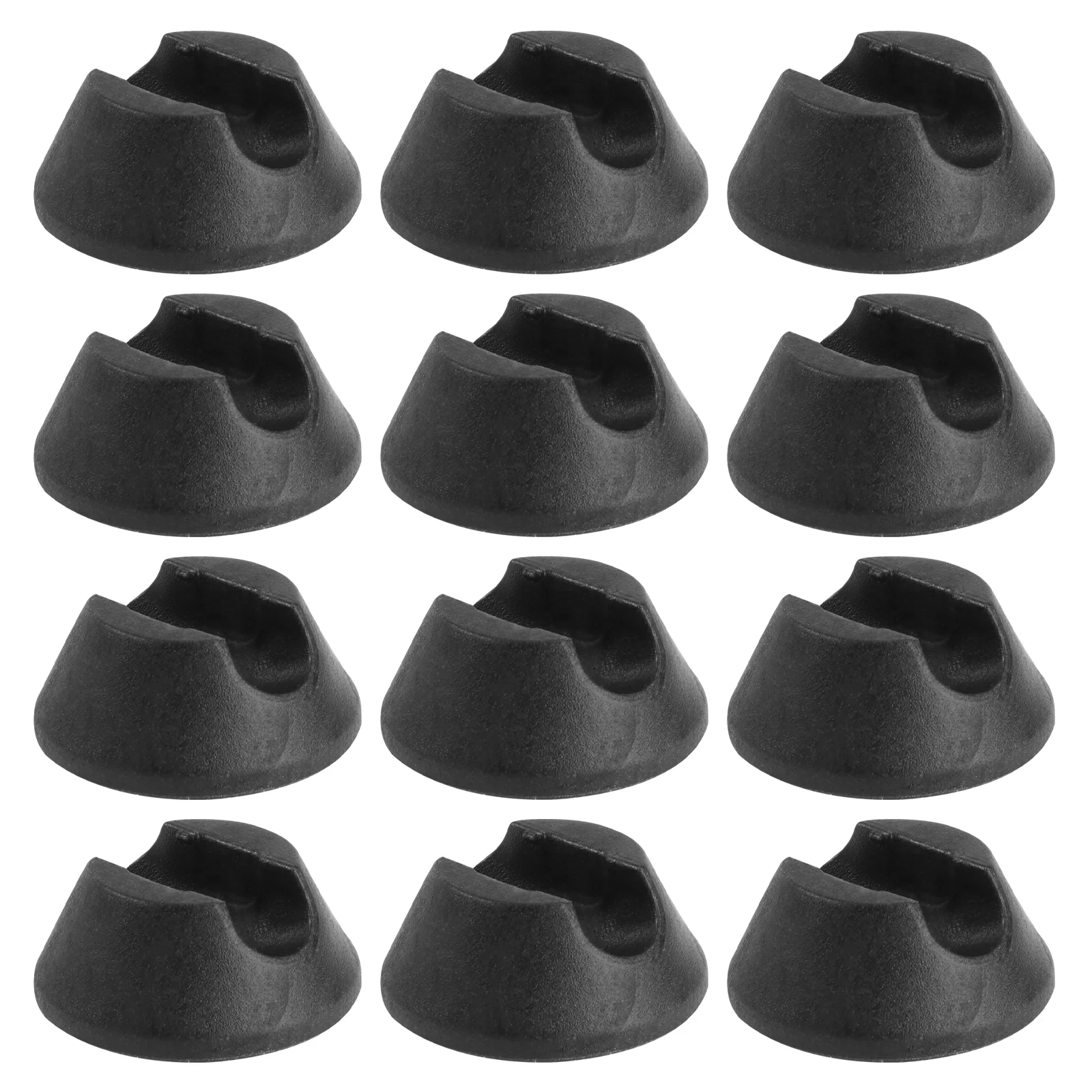 

16 Pcs Chair Foot Protector Barrettes Table Feet Covers Protectors Black Hairpin Leg Abs Rubber