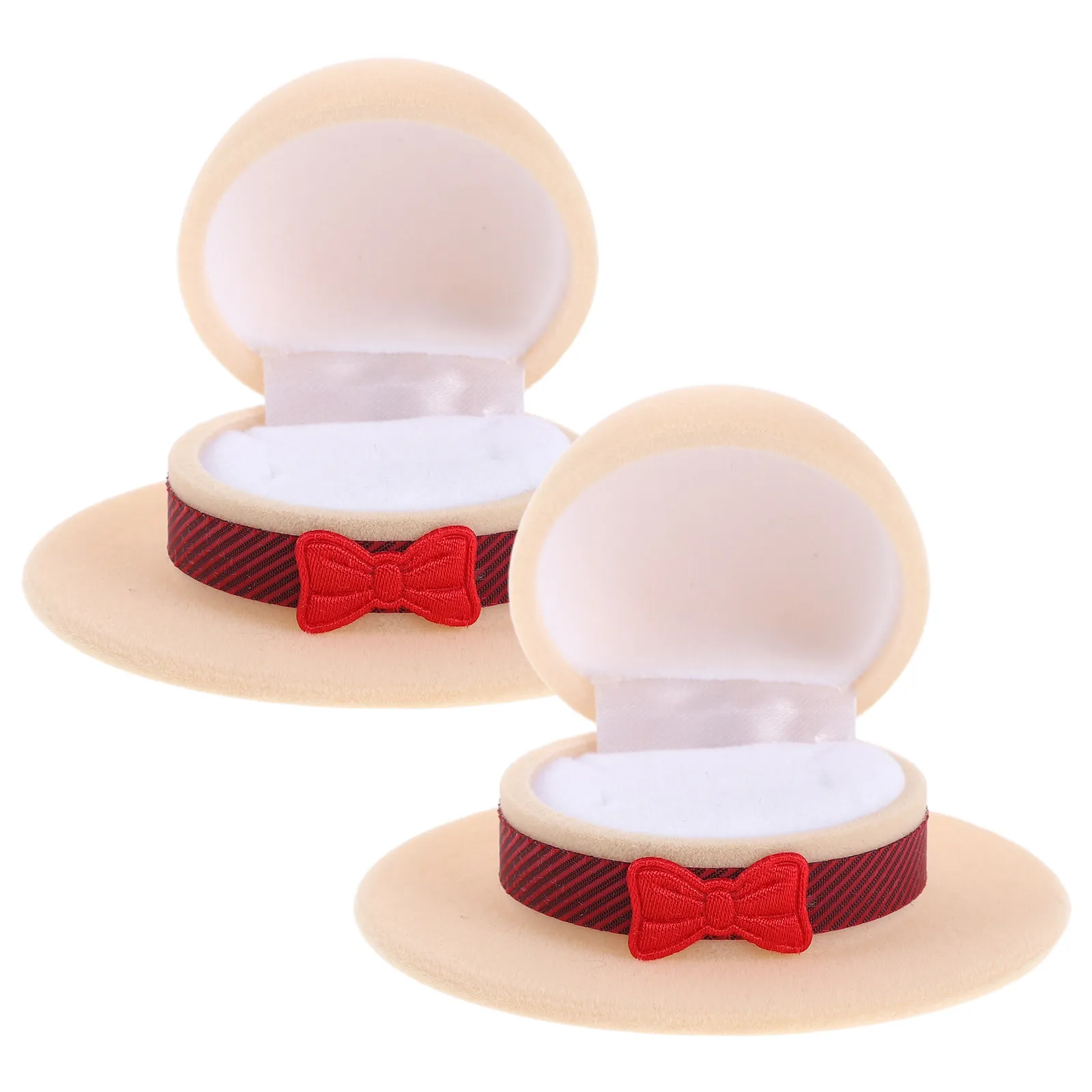 

2Pcs Vintage Small Jewelry Organizer Hat Ring Box Earring Case Travel Storage for Wedding Gift Jewelry Organizer Creative Retro