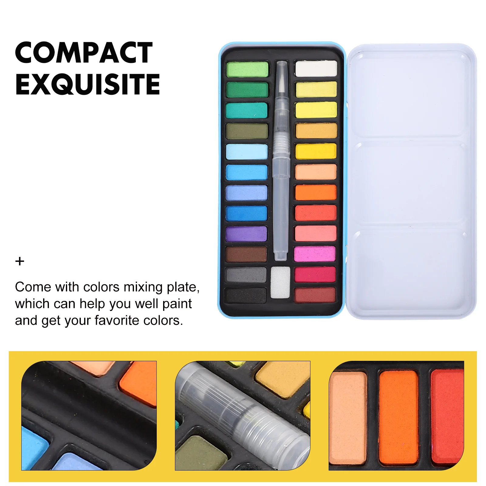 1 Set of Multi-function Gouache Paint Set Convenient Travel Watercolor Set  Professional Watercolor Kit Solid Paint Tin Box Set