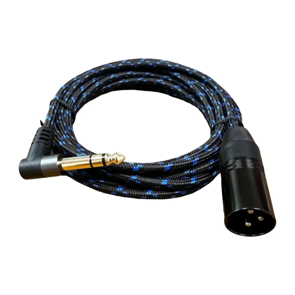 Kabel audio 90 stopni 6,35 mm do XLR TRS, zbalansowany, XLR Cannon Stereo, mikrofon Karon, konsola miksująca, przedłużacz do karty dźwiękowej — zdjęcie produktu 7